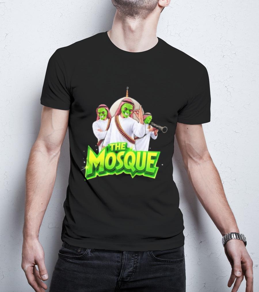 The Mosque Mask Green Faces Characters T-Shirt