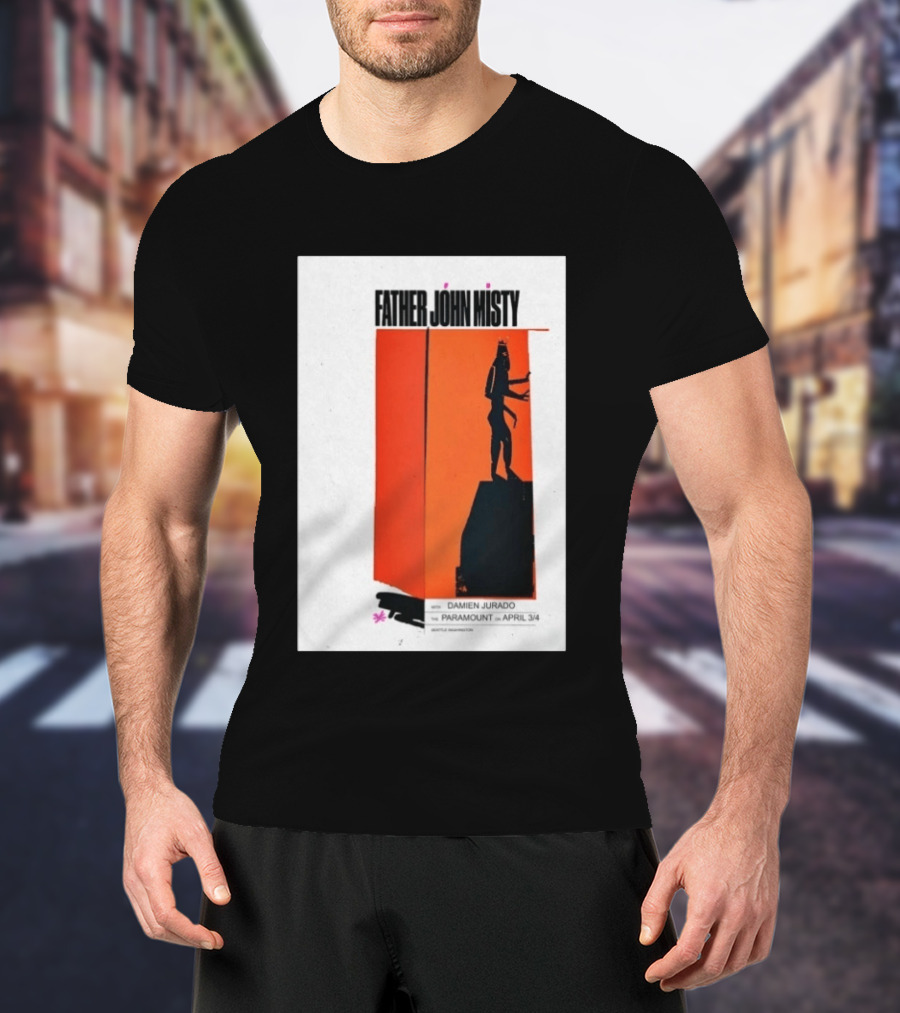 Father John Misty Seattle April 3 4 2026 Featuring Damien Jurado At Paramount Theater T-Shirt