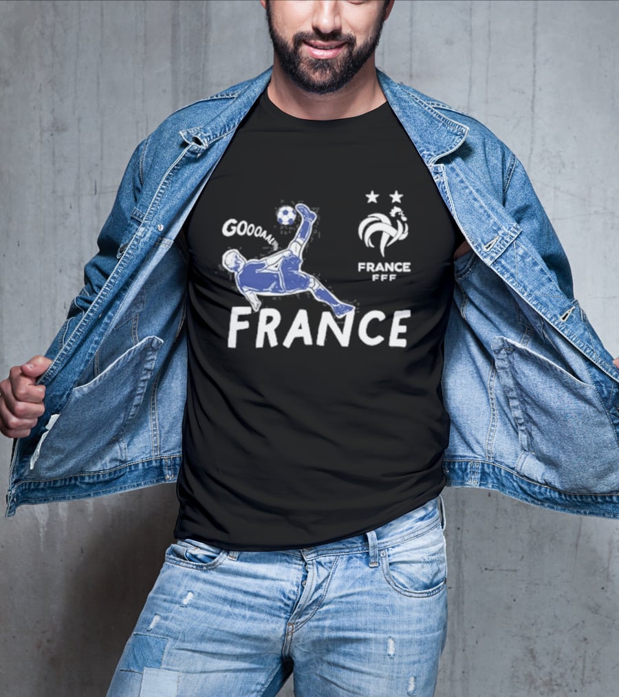 FRANCE National Team FFF Goool Soccer Star Navy T-Shirt