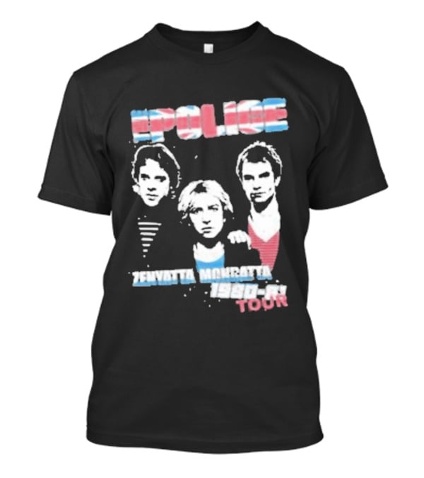 The Police Zenyatta Mondatta 1980 Tour Red White Blue Band Members T-Shirt