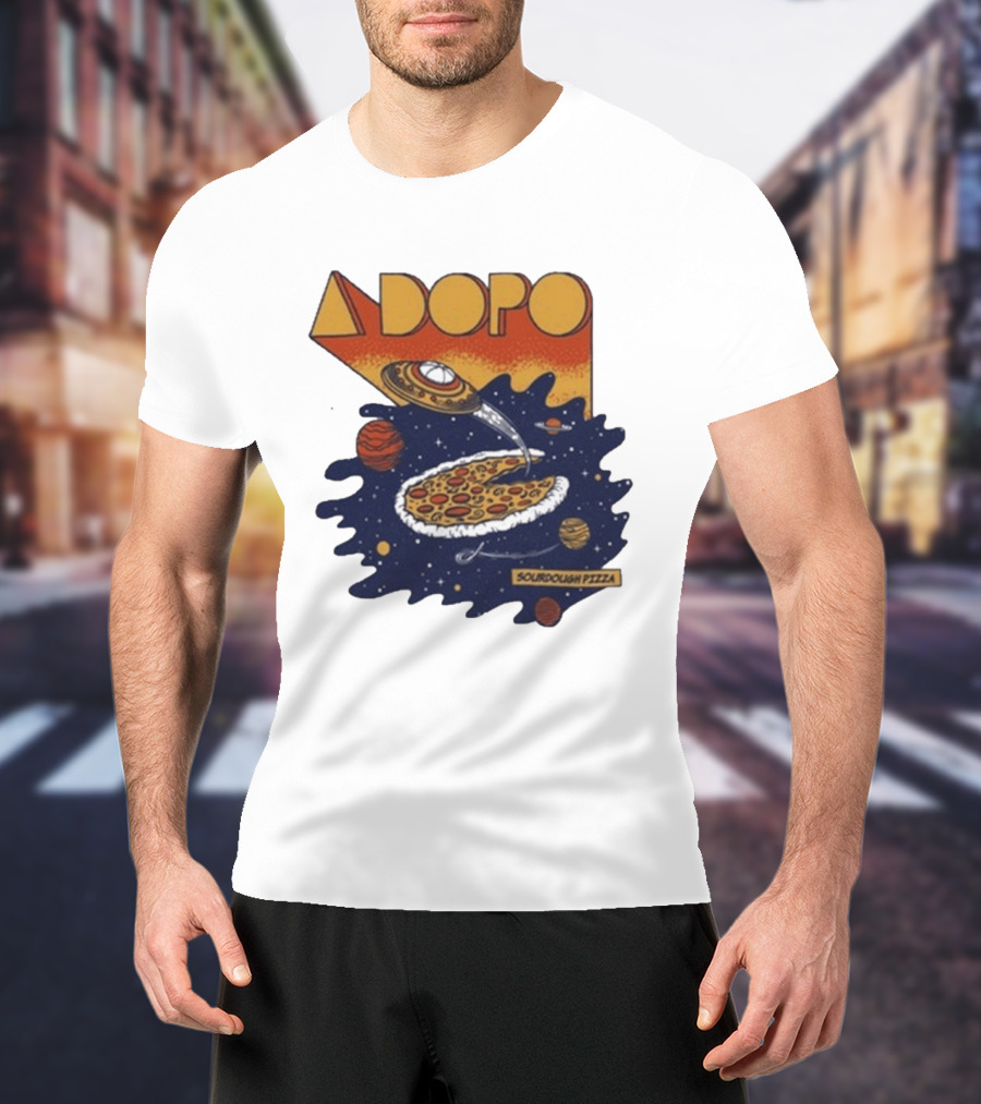 A Dopo UFO Sourdough Pizza Space Adventure T-Shirt
