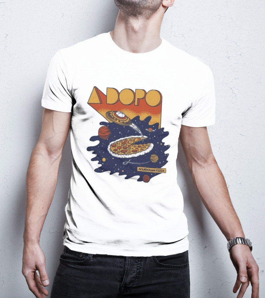 A Dopo UFO Sourdough Pizza Space Adventure T-Shirt