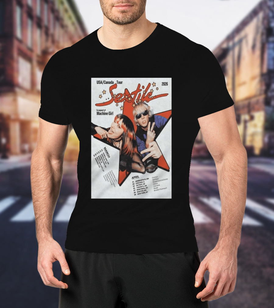 USA Canada 2026 Sextile Tour In Support Of Machine Girl T-Shirt