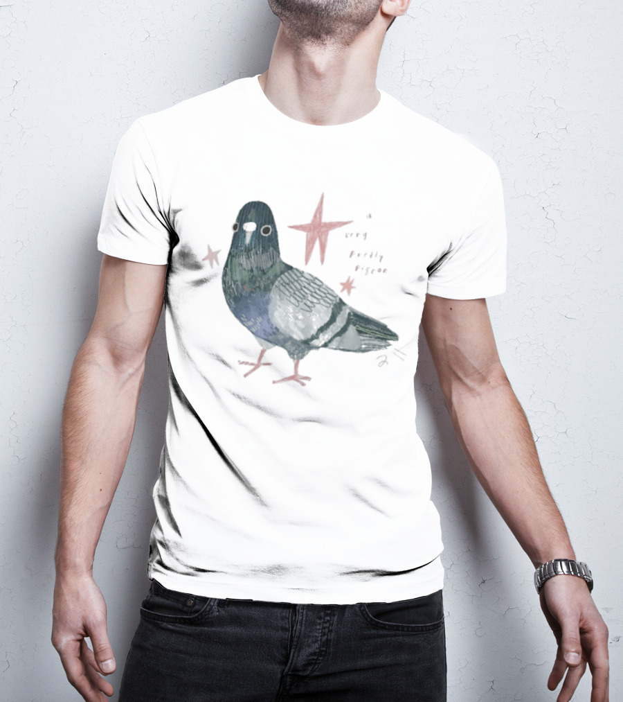 A Very Pretty Pigeon With Red Stars T-Shirt