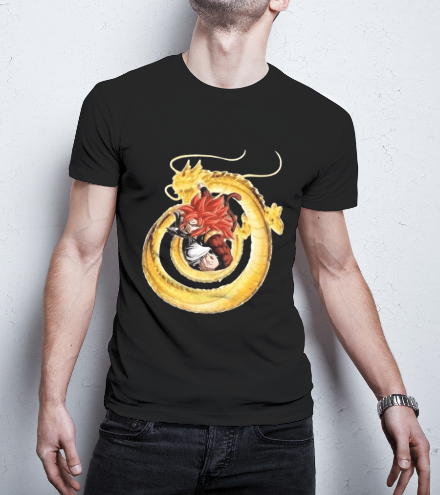 Dragon Ball Games Battle Hour 2026 Dokkan Battle Super Saiyan 4 Gogeta Shenron T-Shirt