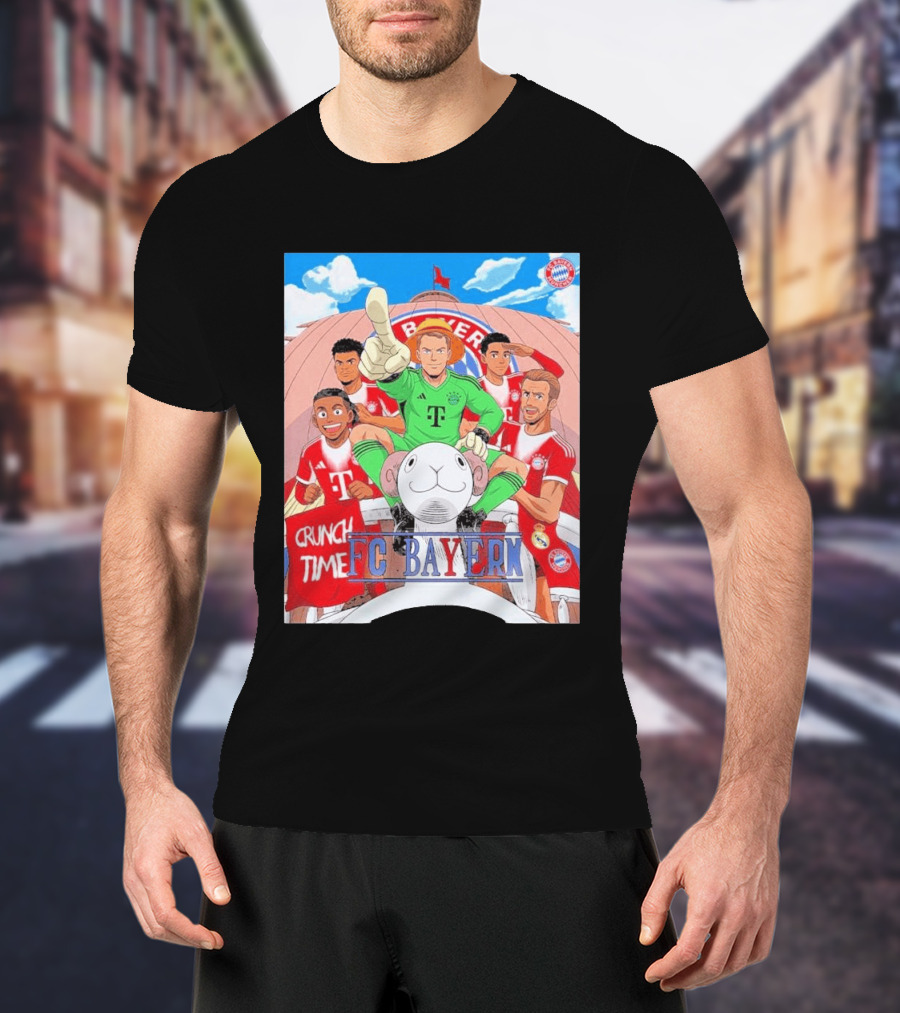 Crunch Time FC Bayern Munich X One Piece Anime Crossover UCL Collaboration T-Shirt