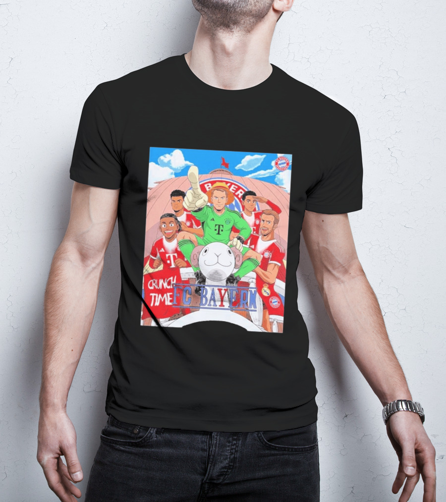 Crunch Time FC Bayern Munich X One Piece Anime Crossover UCL Collaboration T-Shirt