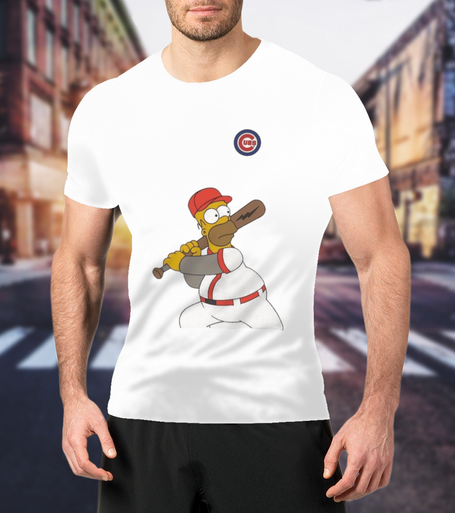 Chicago Cubs MLB Homer Simpson Wonderbat T-Shirt
