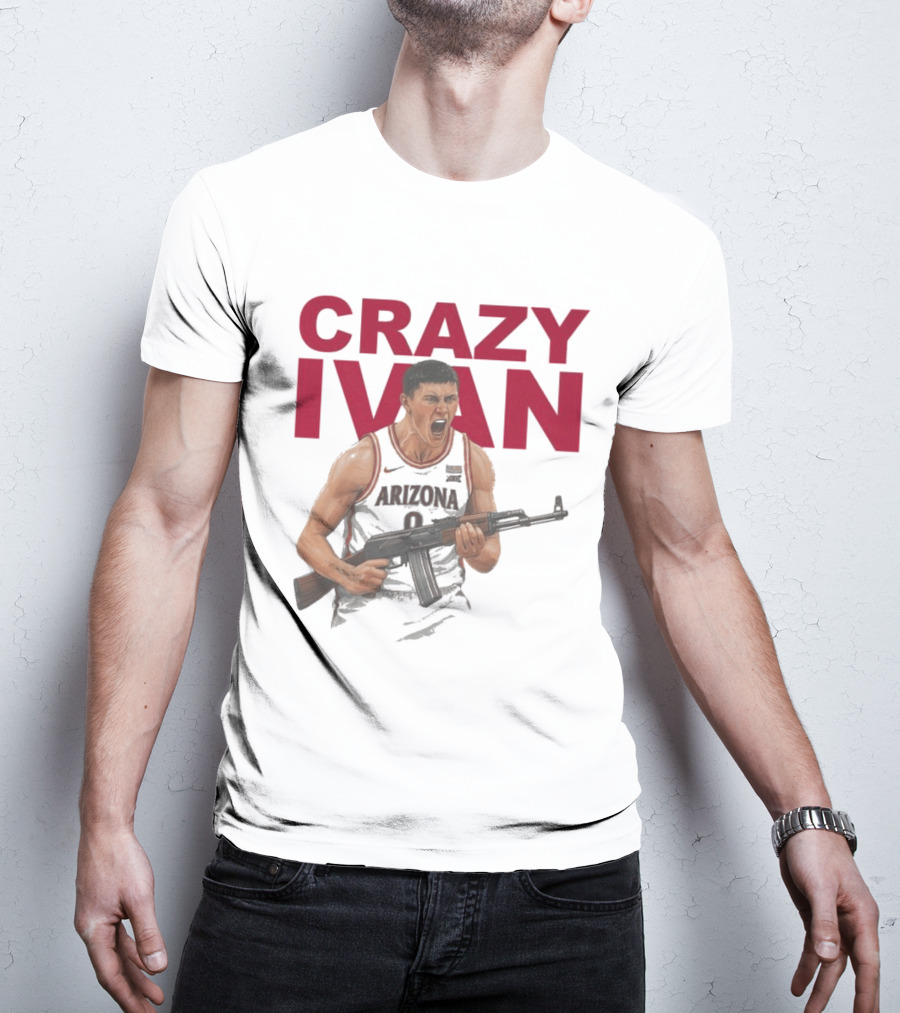 Crazy Ivan Arizona Basketball Player Holding Rifle T-Shirt