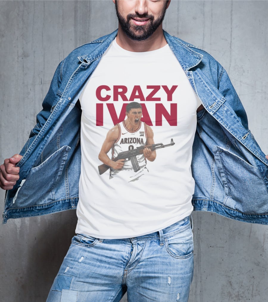Crazy Ivan Arizona Basketball Player Holding Rifle T-Shirt