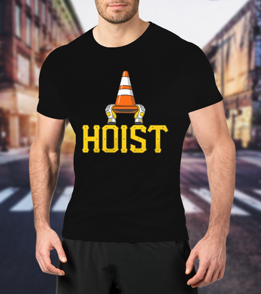 Hoist The Traffic Cone Pittsburgh Baseball Yellow Black Grafters T-Shirt