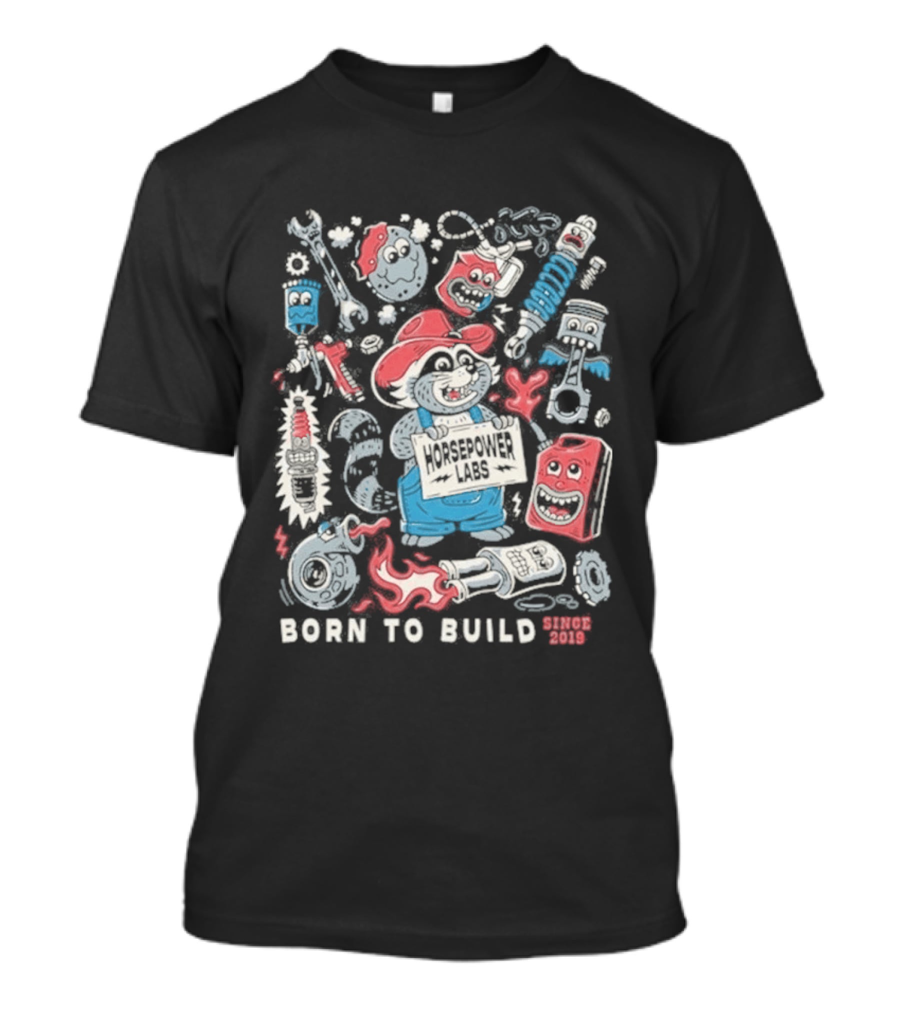 Westen Champlin Born To Build Since 2019 Retro Cartoon T-Shirt