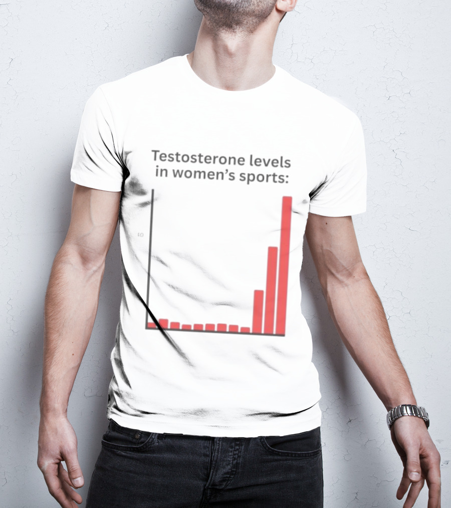 Testosterone Levels In Women's Sports Bar Graph Analysis T-Shirt