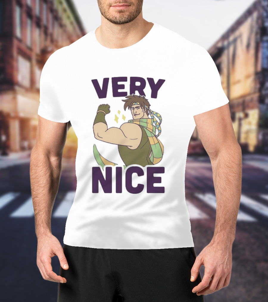 JoJo Very Nice Flex Pose Scarf Muscle T-Shirt