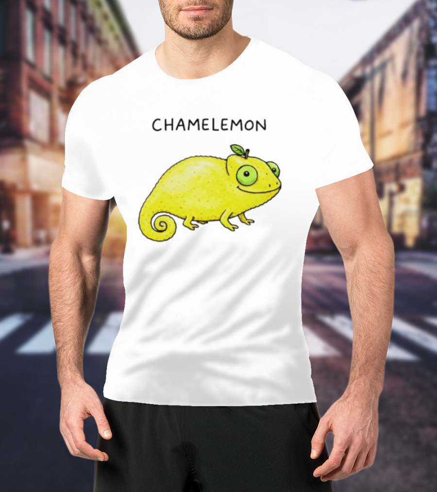 Chamelemon Lemon Chameleon Fruit Pun Humor T-Shirt