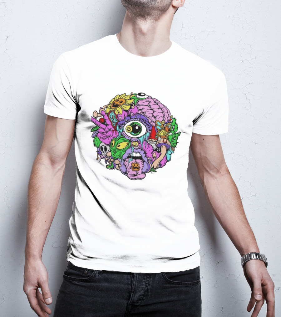 Chris Webby Psychedelic Art With Skull And Eye T-Shirt