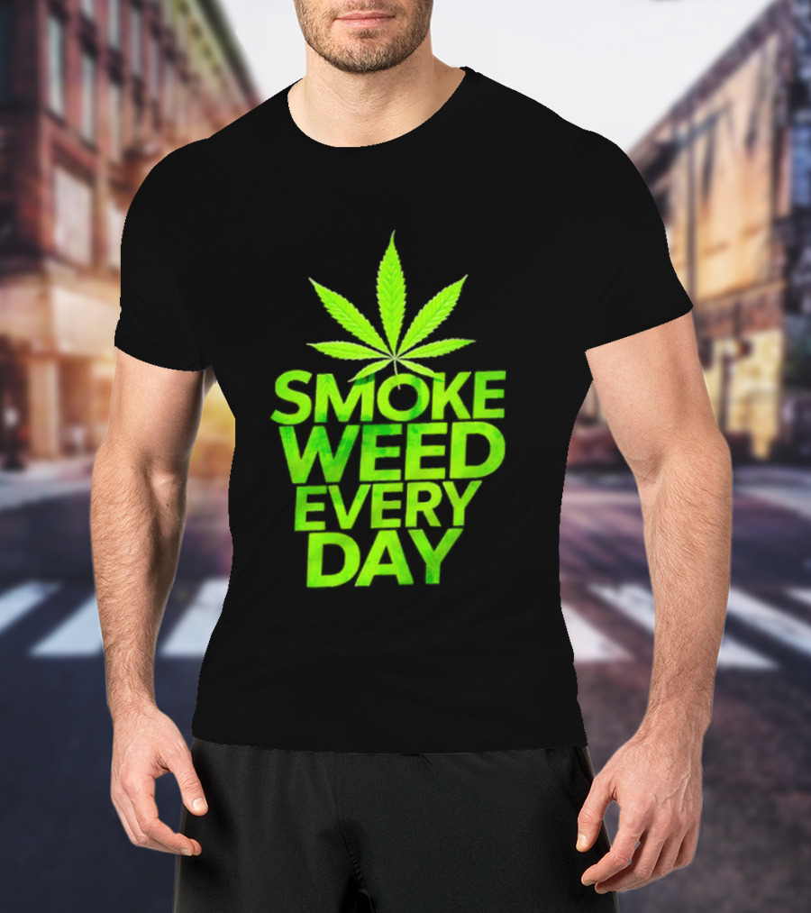Smoke Weed Every Day Cannabis For Sale Ships Free Leaf T-Shirt