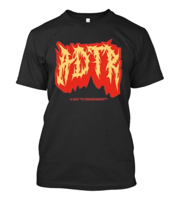 Adtr A Day To Remember Resentment Vintage Flame Lettering T-Shirt