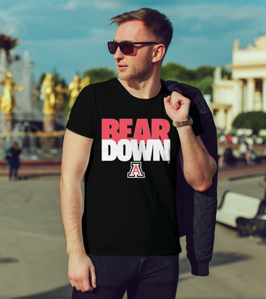 Bear Down Arizona Wildcats Logo Block A T-Shirt