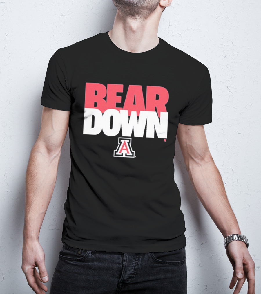 Bear Down Arizona Wildcats Logo Block A T-Shirt