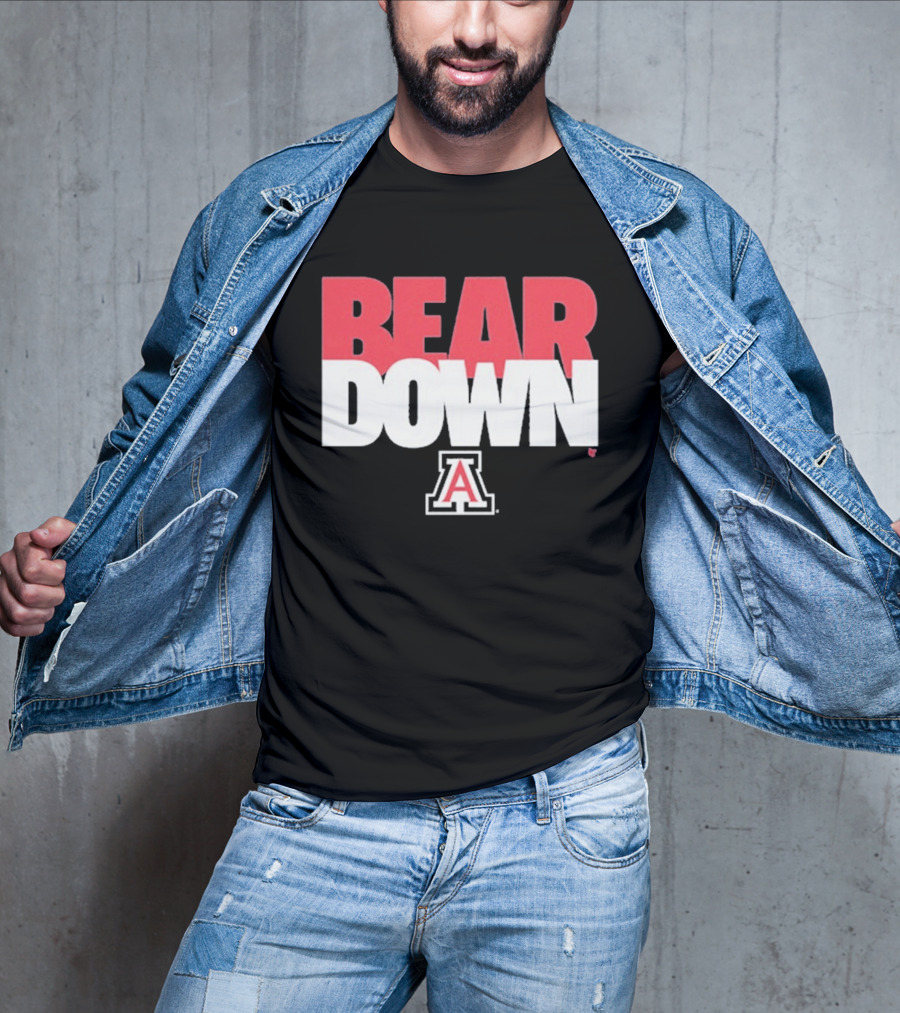 Bear Down Arizona Wildcats Logo Block A T-Shirt