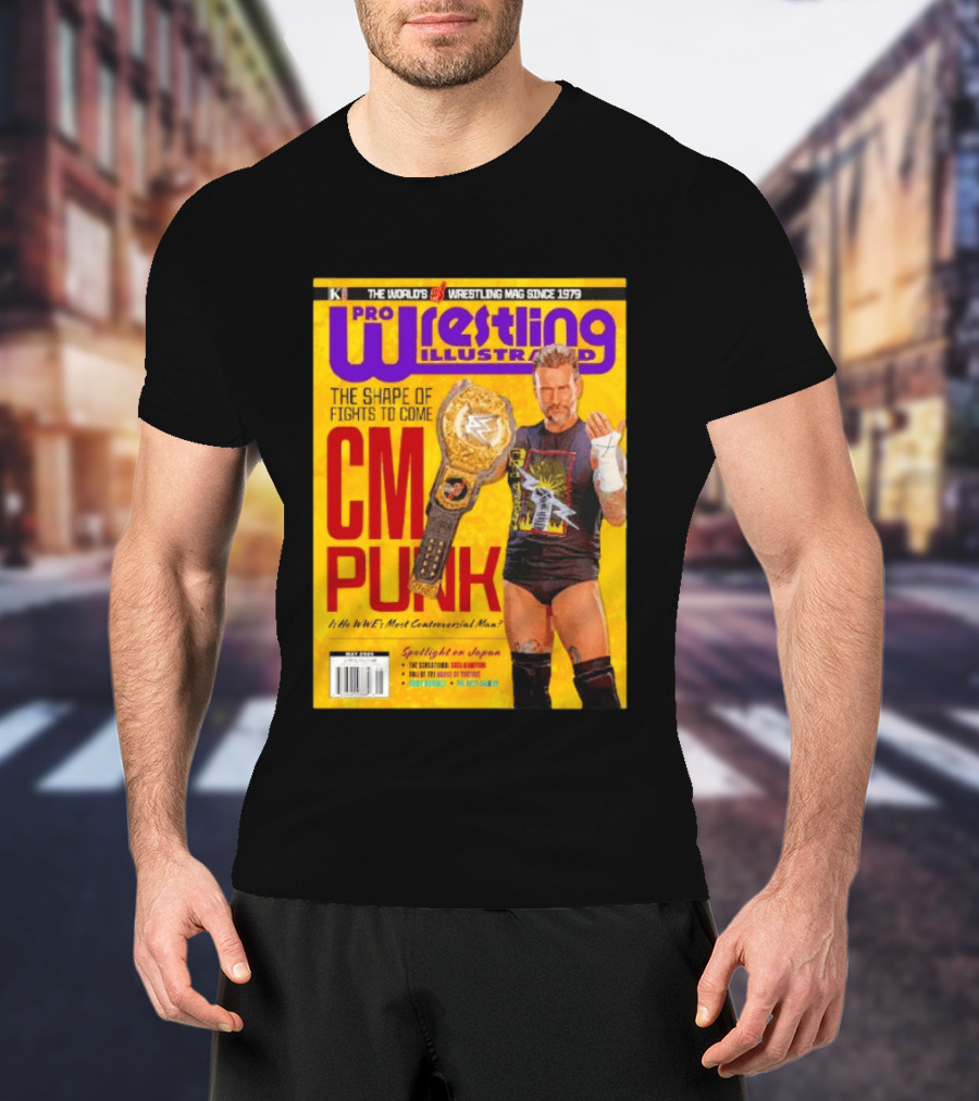 Pro Wrestling Illustrated CM Punk WWE's Most Controversial Man Spotlight On Japan T-Shirt