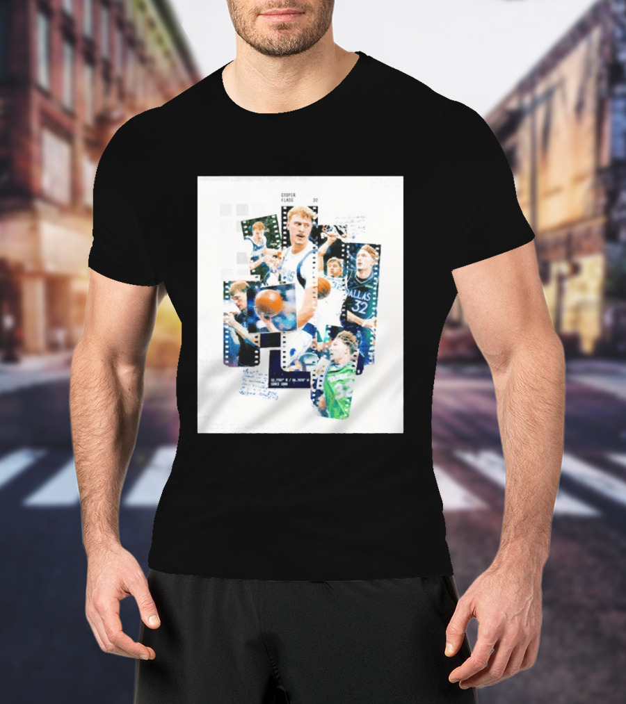 Cooper Flagg 32 Dallas Mavericks The Rook Since 1980 Collage Basketball Film Strip T-Shirt