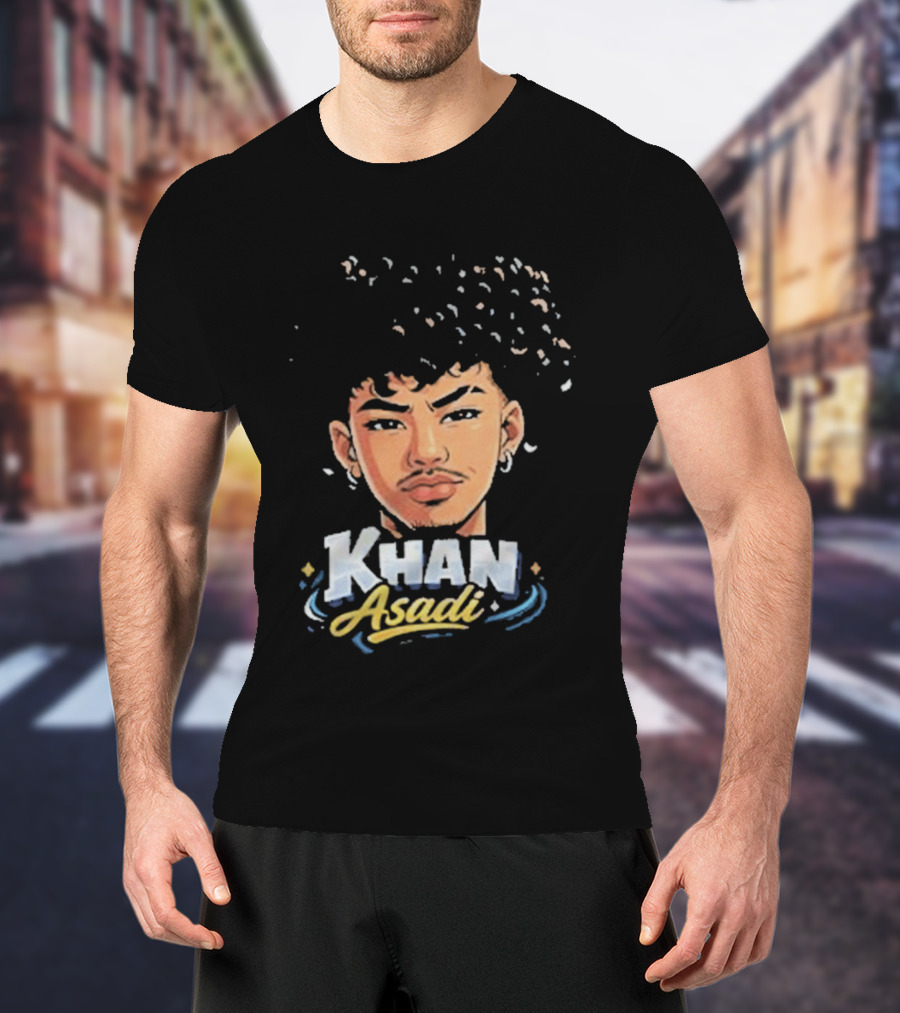 Khan Asadi Cartoon Character Art Menswear T-Shirt
