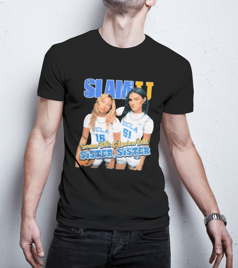 UCLA Bruins Basketball Betts Sisters Sienna Lauren Slam Sister T-Shirt