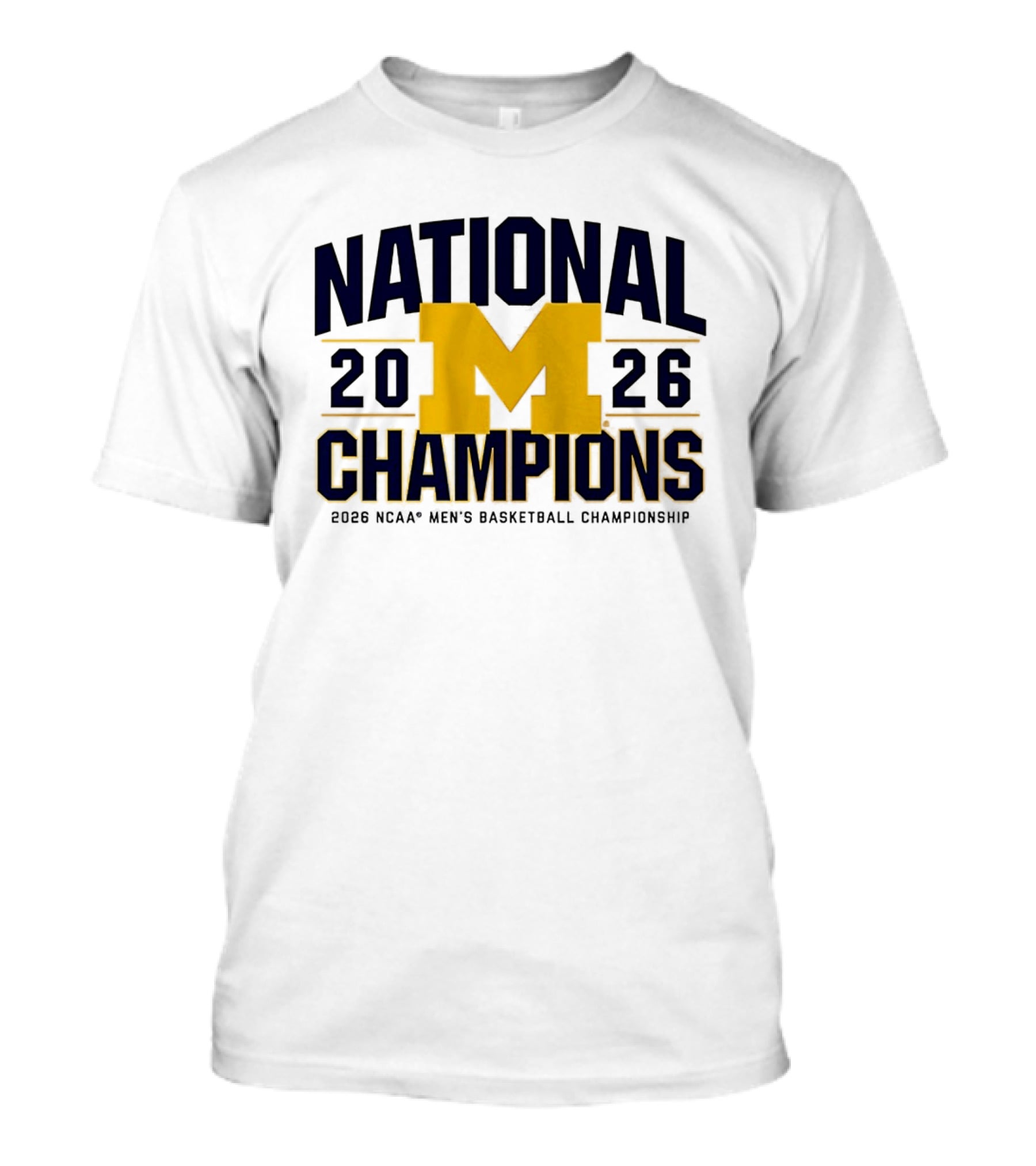 Michigan Wolverines 2026 National Champions Men's Basketball NCAA Championship T-Shirt