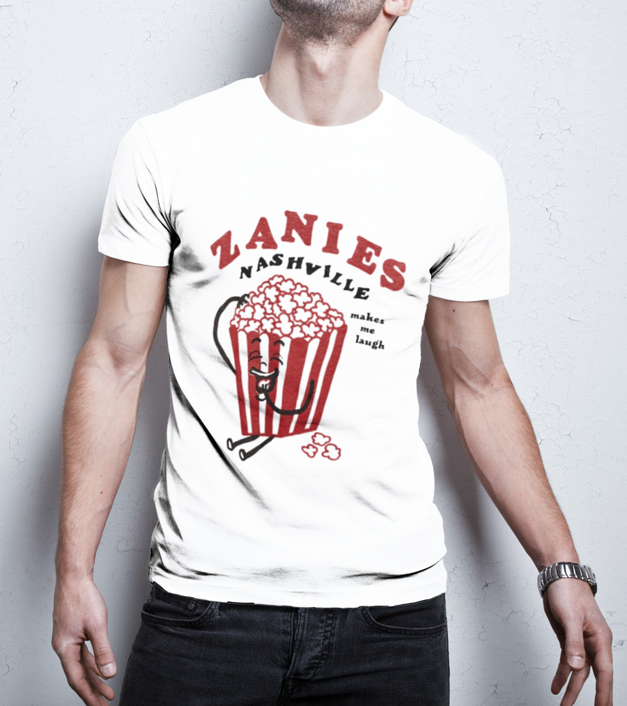 Zanies Nashville Popcorn Cartoon Makes Me Laugh T-Shirt