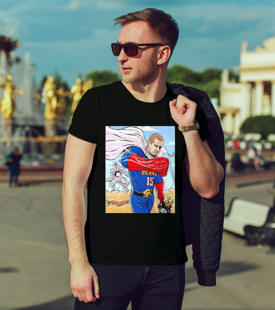 Joker Nikola Jokić Superhero Denver 15 Defeats Wolves 56 Points Carrot Power T-Shirt