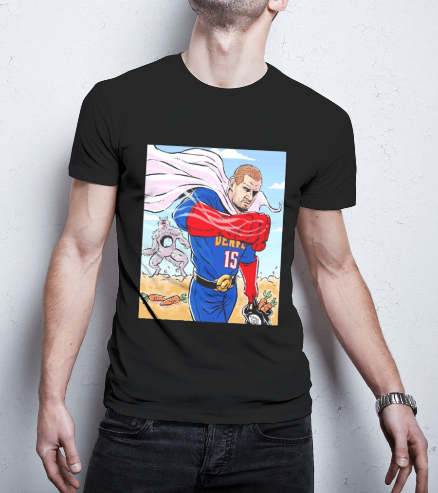 Joker Nikola Jokić Superhero Denver 15 Defeats Wolves 56 Points Carrot Power T-Shirt