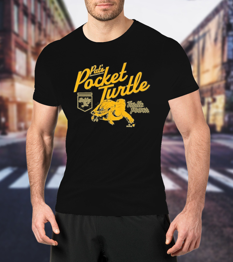 Pat Murphy Pocket Turtle Yellow T-Shirt