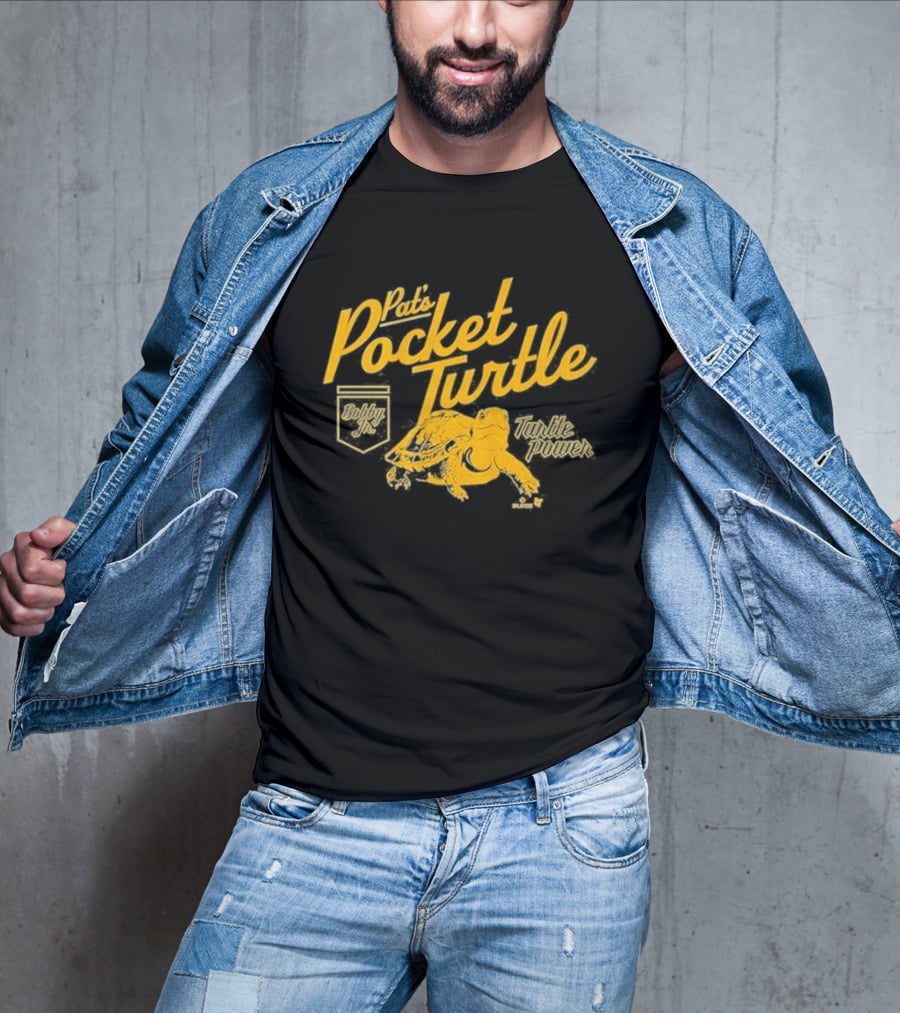 Pat Murphy Pocket Turtle Yellow T-Shirt