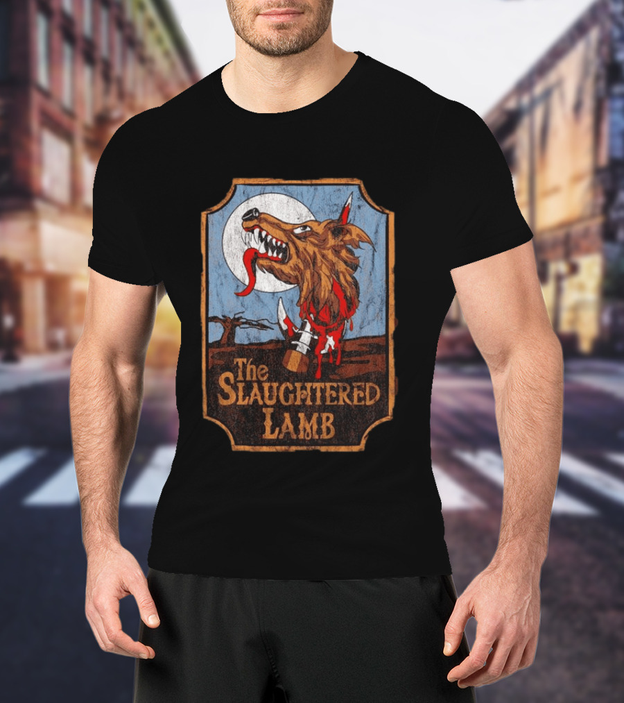 The Slaughtered Lamb Werewolf Moon Vintage Horror T-Shirt