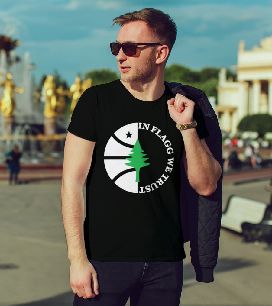 In Flagg We Trust Dallas Mavericks Pine Tree Basketball Star T-Shirt