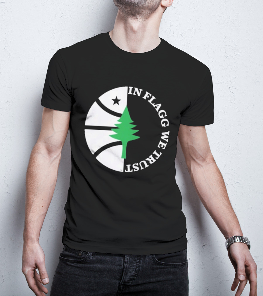 In Flagg We Trust Dallas Mavericks Pine Tree Basketball Star T-Shirt