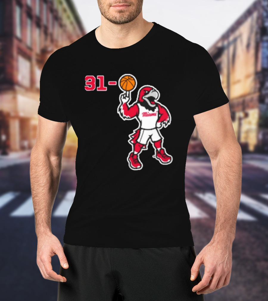 Miami RedHawks Basketball Swoop 31 0 T-Shirt