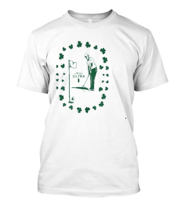 Michelob Ultra St. Patrick's Day Golf Shamrock Putt Flag T-Shirt