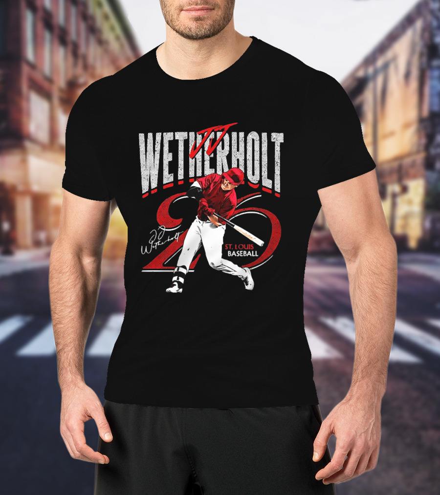 JJ Wetherholt 26 St. Louis Cardinals Baseball Player T-Shirt