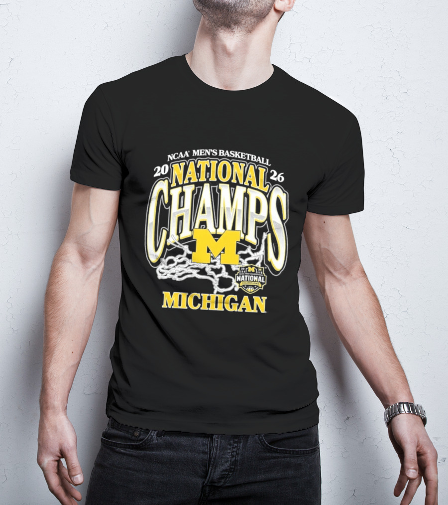 NCAA Men's Basketball 2026 National Champs Michigan T-Shirt