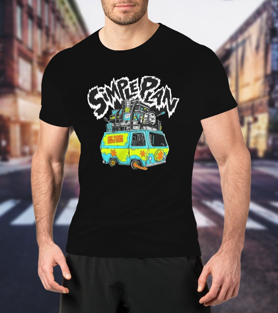 Simple Plan On Tour Since 1999 Scooby Doo Inspired Van T-Shirt