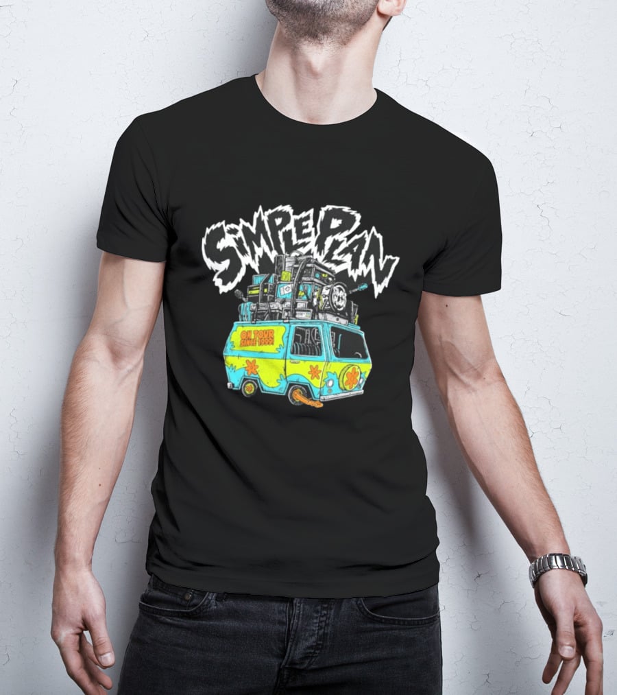 Simple Plan On Tour Since 1999 Scooby Doo Inspired Van T-Shirt