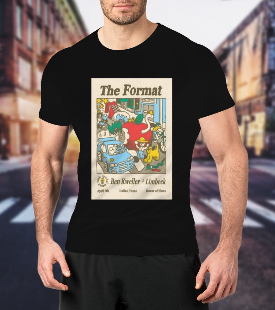 The Format April 7th Dallas Texas House Of Blues Ben Kweller Limbeck Tour T-Shirt