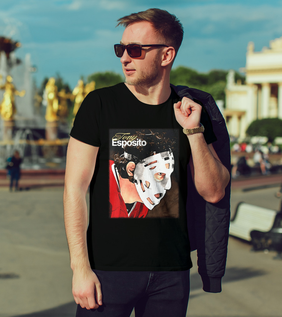 Tony Esposito Chicago Blackhawks NHL Mask Retro Hockey T-Shirt