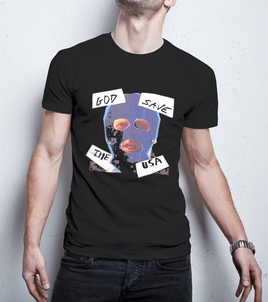 Trump God Save The USA Mask T-Shirt