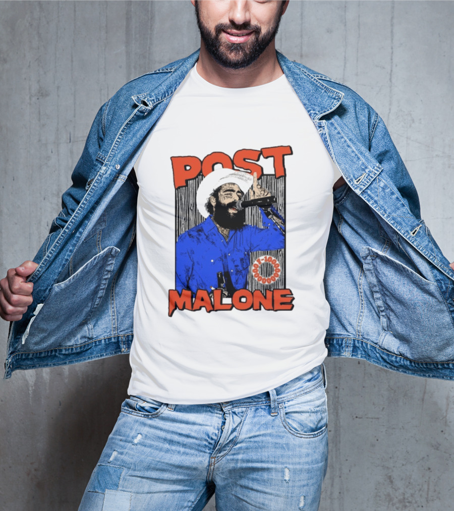 Post Malone Western Cowboy Singer Music Performance T-Shirt