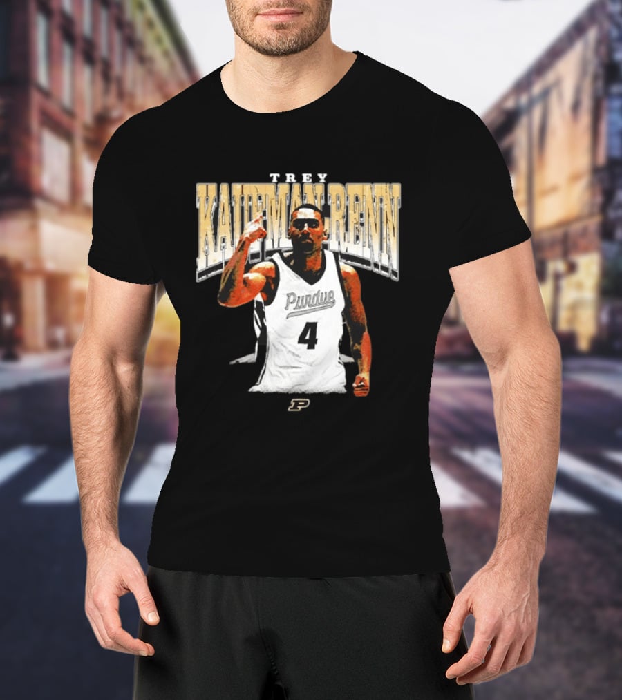 Trey Kaufman Renn Purdue Boilermakers Basketball Number 4 T-Shirt