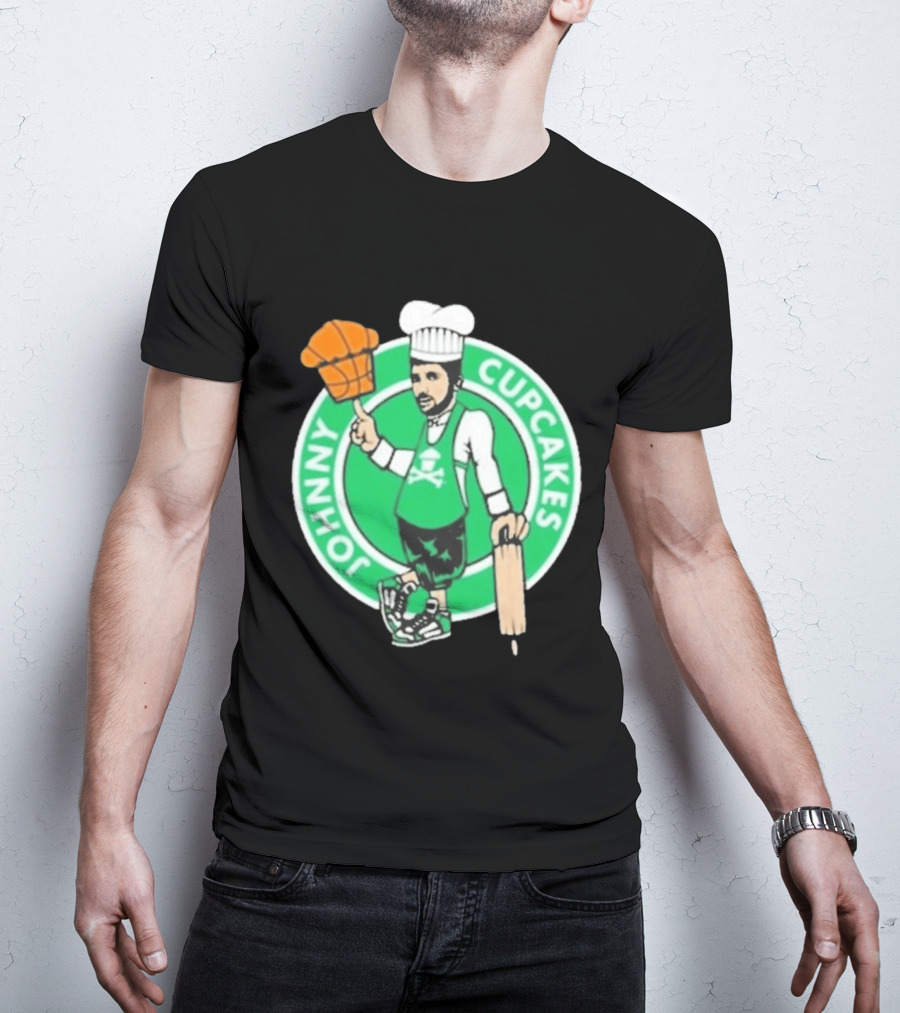 Johnny Cupcakes Chef Basketball Player With Rolling Pin And Basketball Cupcake T-Shirt